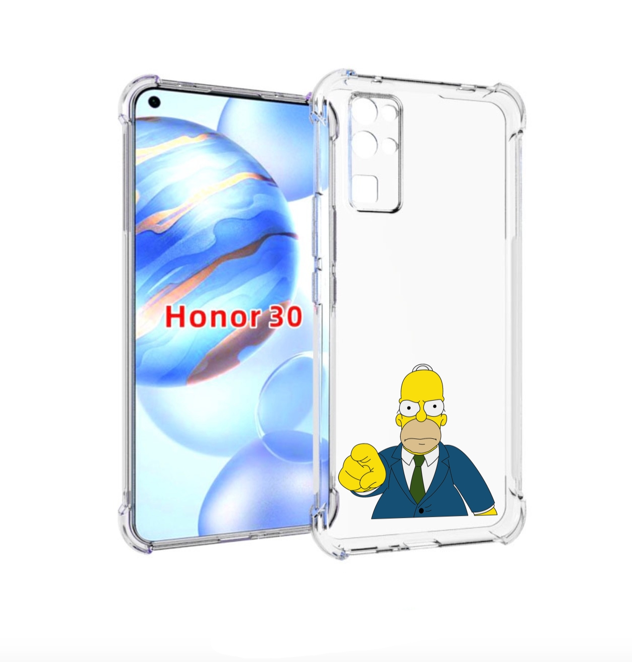 

Чехол бампер MyPads гомер-злой для Honor 30 (BMH-AN10) противоуд, Прозрачный, Tocco