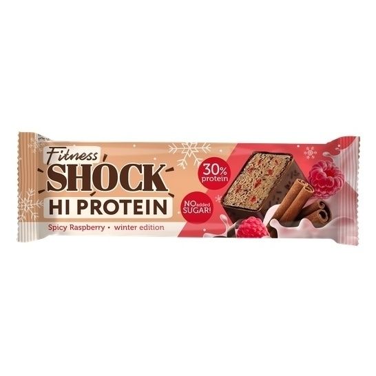 Батончик FitnesShock Hi-Protein протеиновый пряная малина 40 г