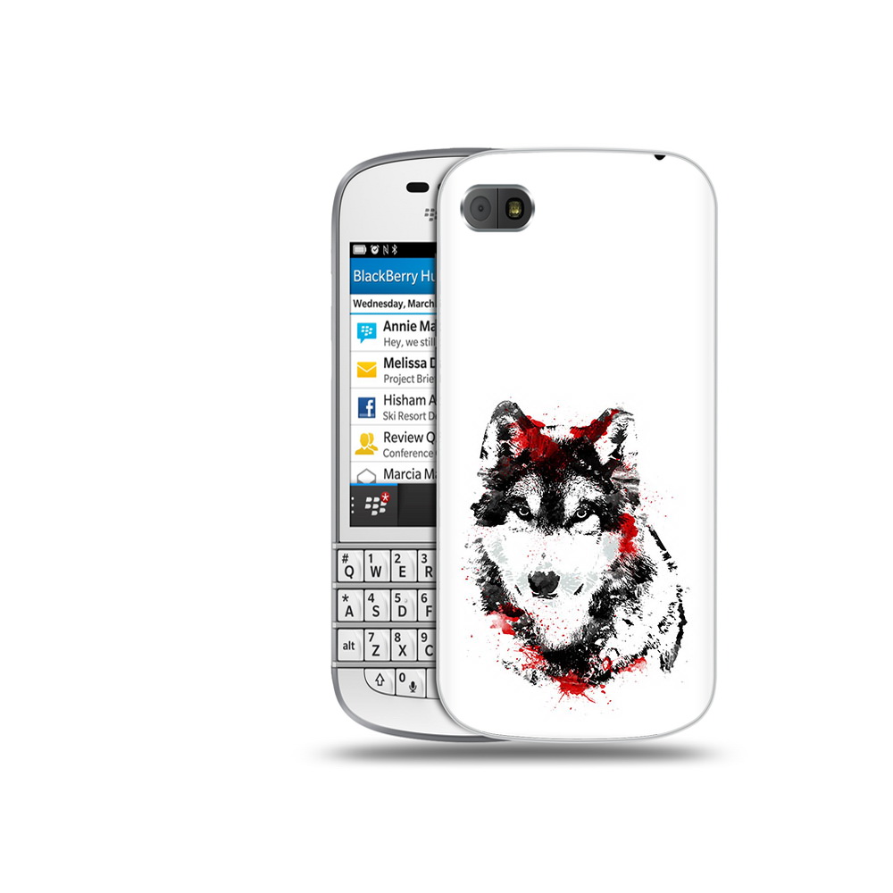 

Чехол MyPads Tocco для BlackBerry Q10 кровавый волк, Прозрачный, Tocco