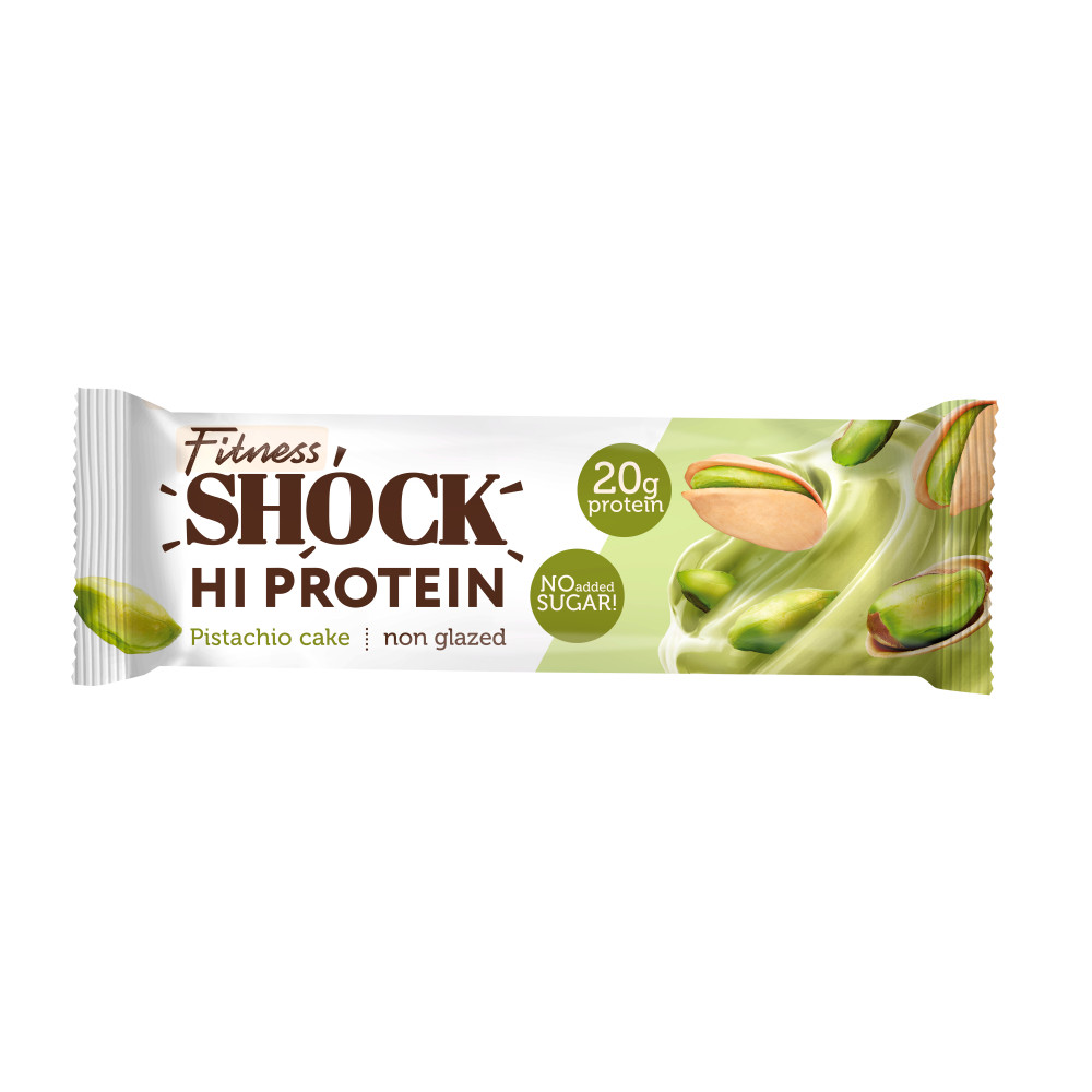 Батончик FitnesShock Hi-Protein протеиновый Фисташковый десерт 60 г