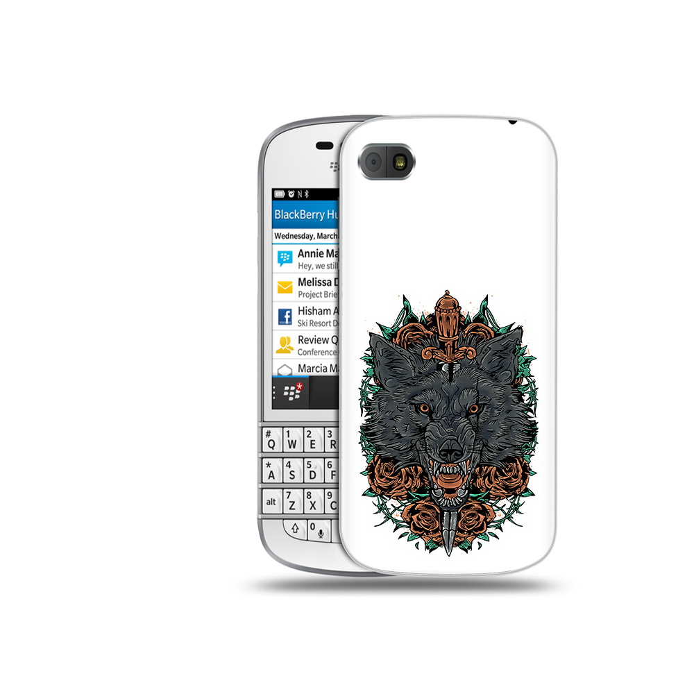 

Чехол MyPads Tocco для BlackBerry Q10 красивый злой волк, Прозрачный, Tocco