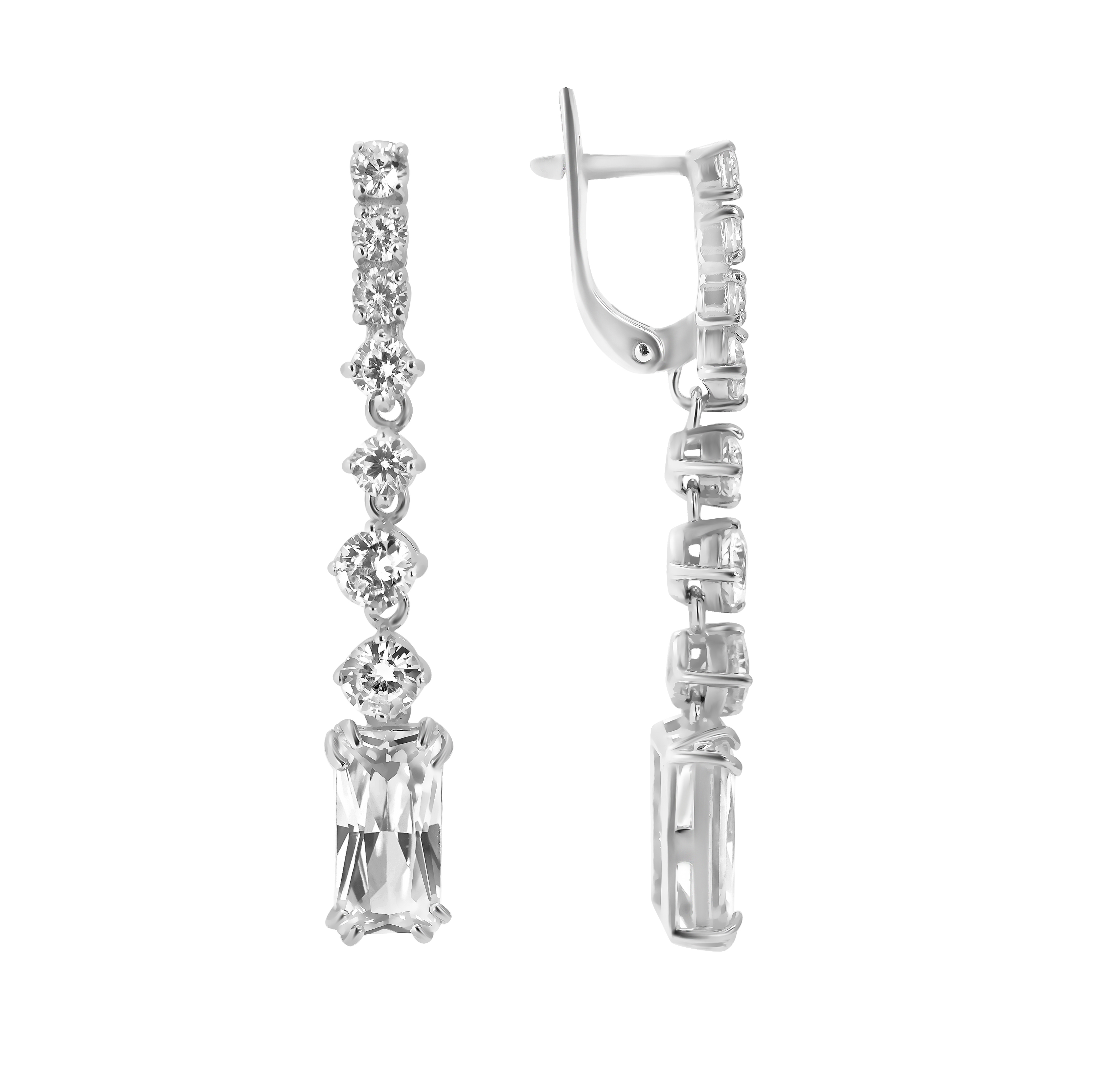 

Серьги из серебра с фианитом ЯХОНТ Ювелирный 268332, 268332