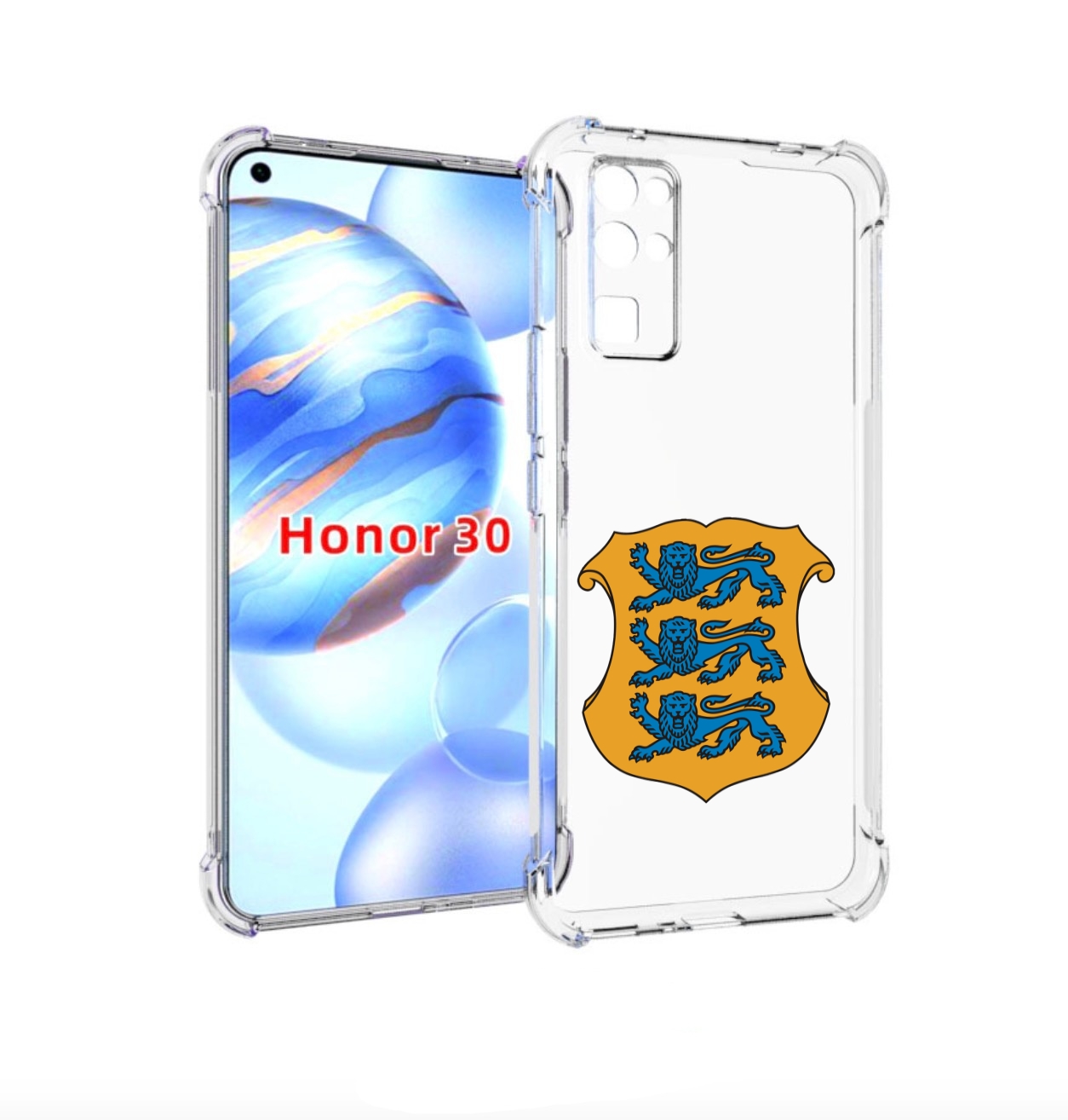 

Чехол бампер MyPads герб-эстонии для Honor 30 (BMH-AN10) противо, Прозрачный, Tocco