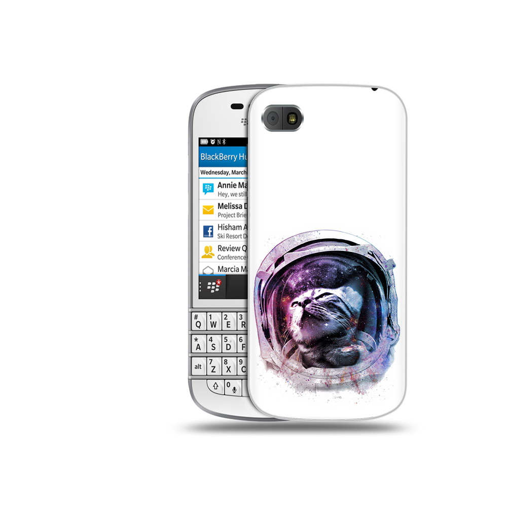 

Чехол MyPads Tocco для BlackBerry Q10 кот в шлеме, Прозрачный, Tocco