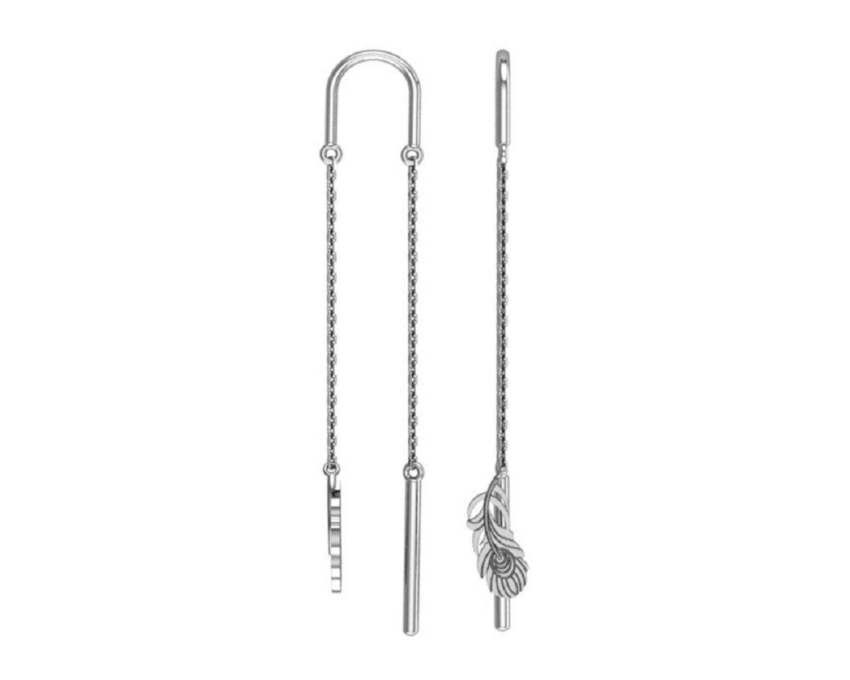 

Серьги из серебра без вставки ЯХОНТ Ювелирный 172893, 172893