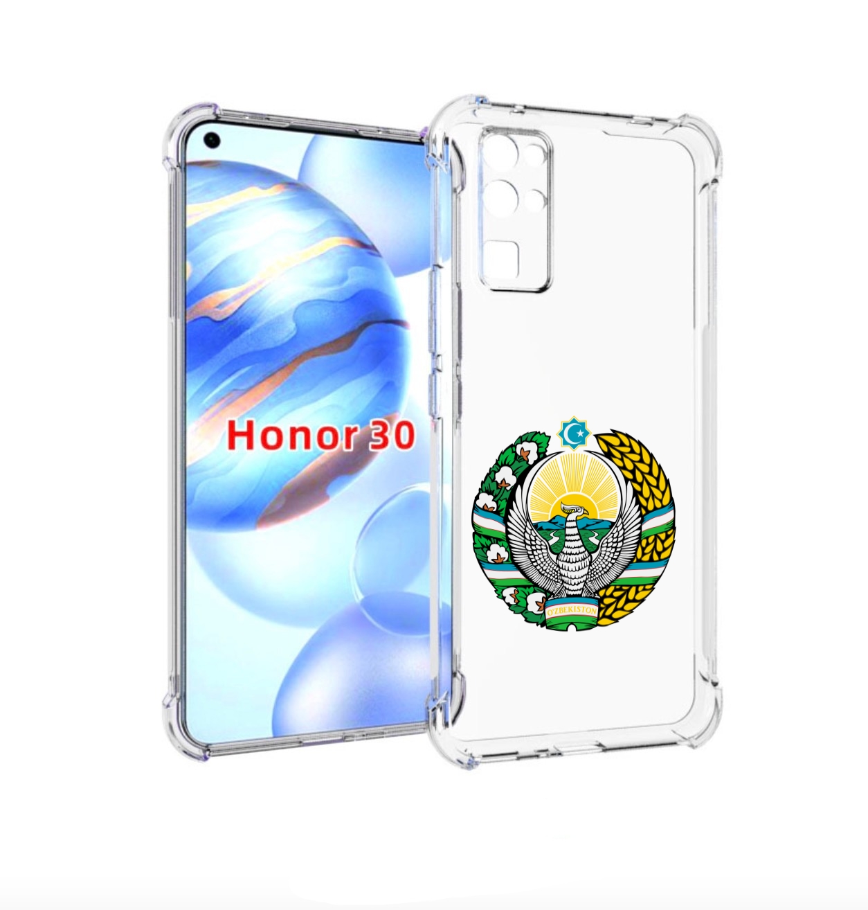 

Чехол бампер MyPads герб-узбекистана для Honor 30 (BMH-AN10) про, Прозрачный, Tocco