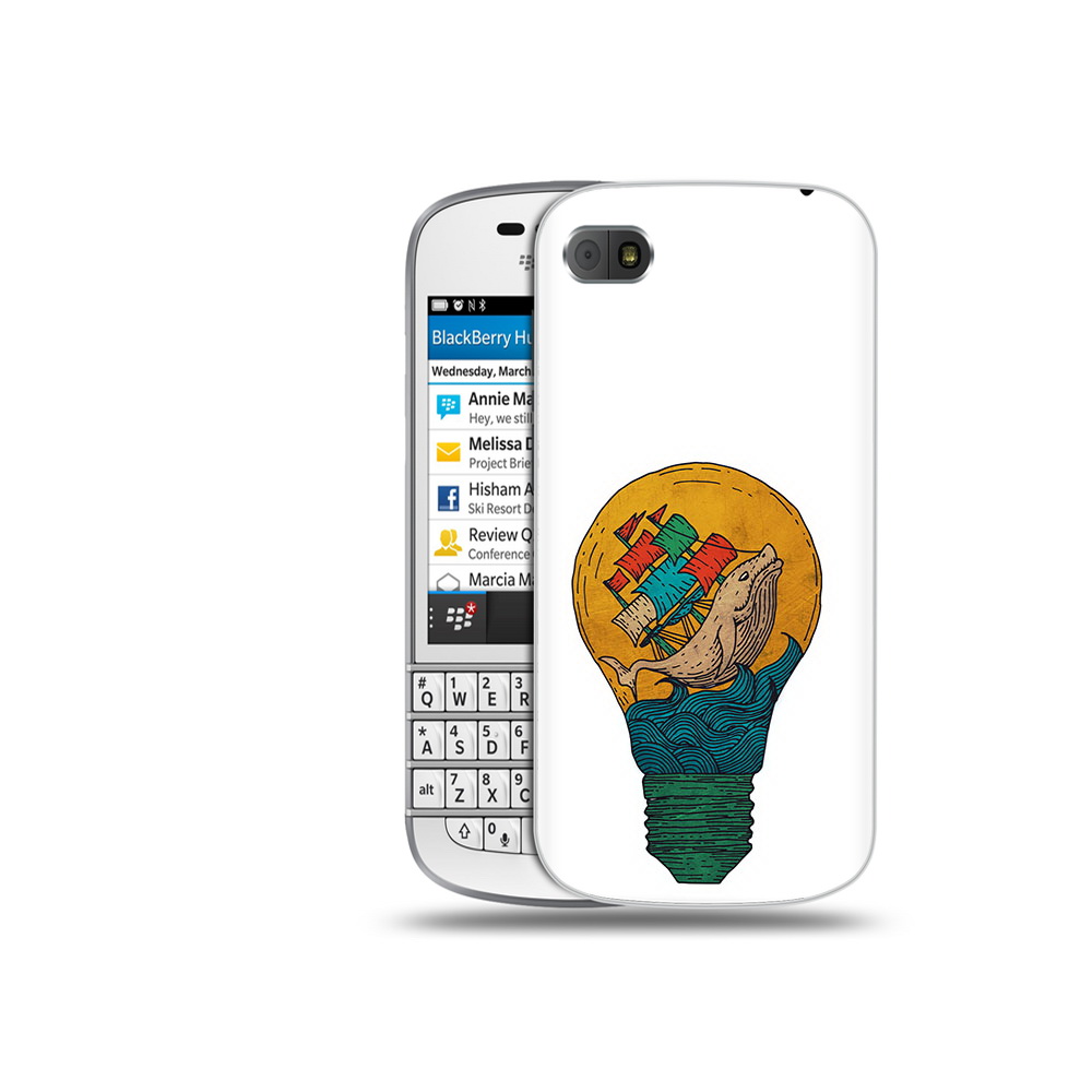 

Чехол MyPads Tocco для BlackBerry Q10 кит в лампочке с парусами, Прозрачный, Tocco
