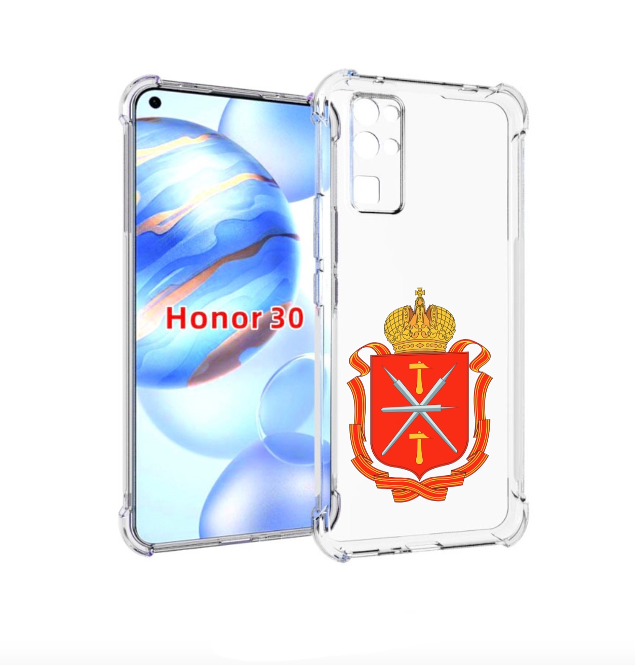 

Чехол бампер MyPads герб-тульская-область для Honor 30 (BMH-AN10, Прозрачный, Tocco