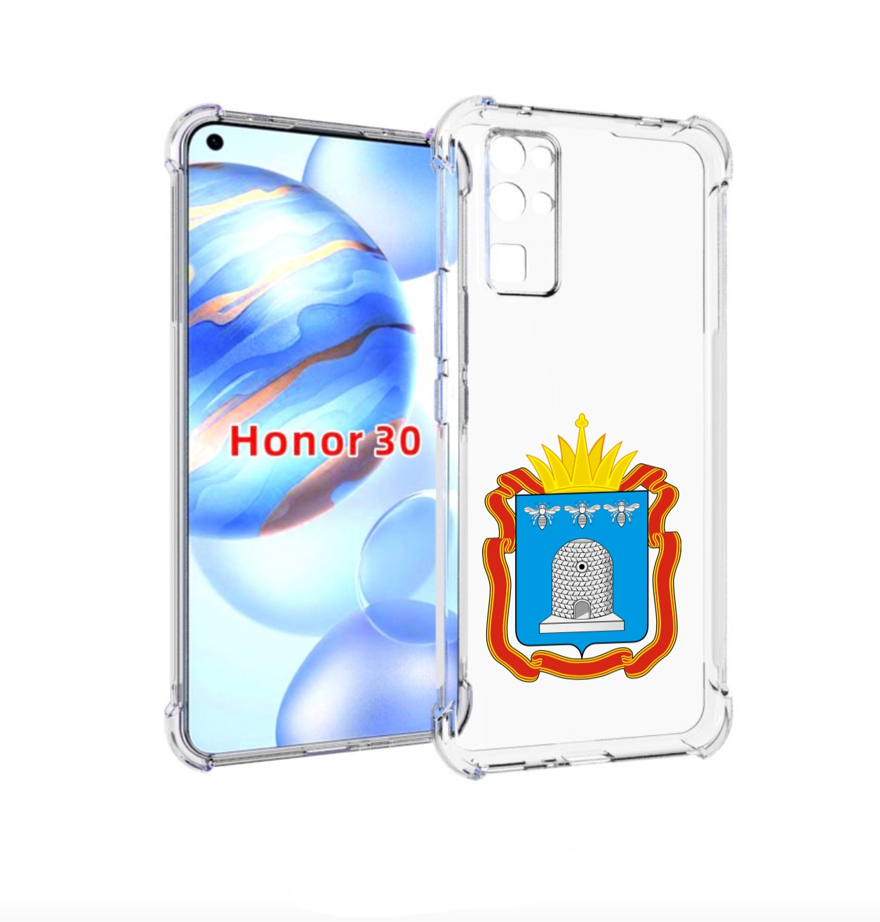 

Чехол бампер MyPads герб-тамбовская-область для Honor 30 (BMH-AN, Прозрачный, Tocco