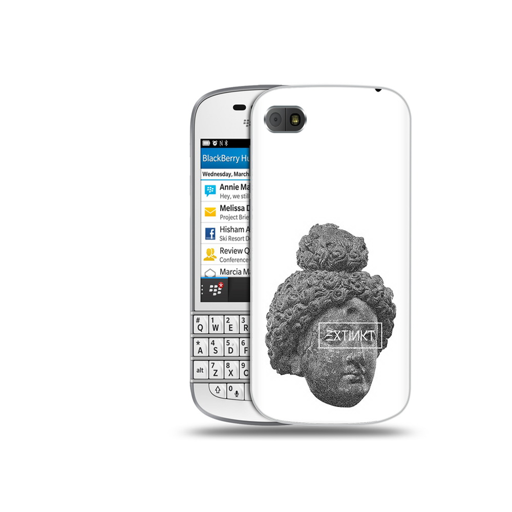 

Чехол MyPads Tocco для BlackBerry Q10 каменное лицо девушки, Прозрачный, Tocco