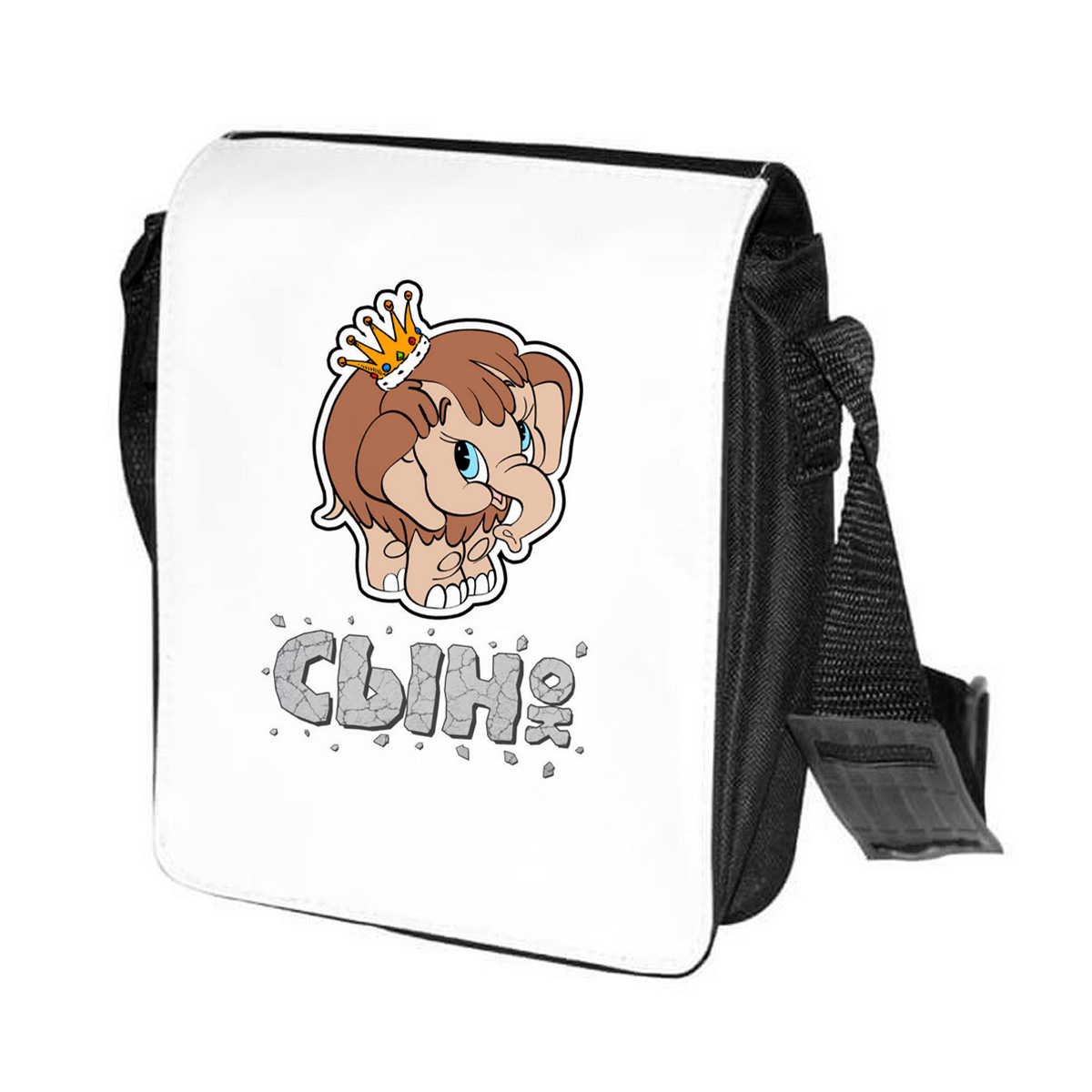 

Сумка унисекс CoolPodarok CN0151801 черно-белый, Черный;белый, CN0151801