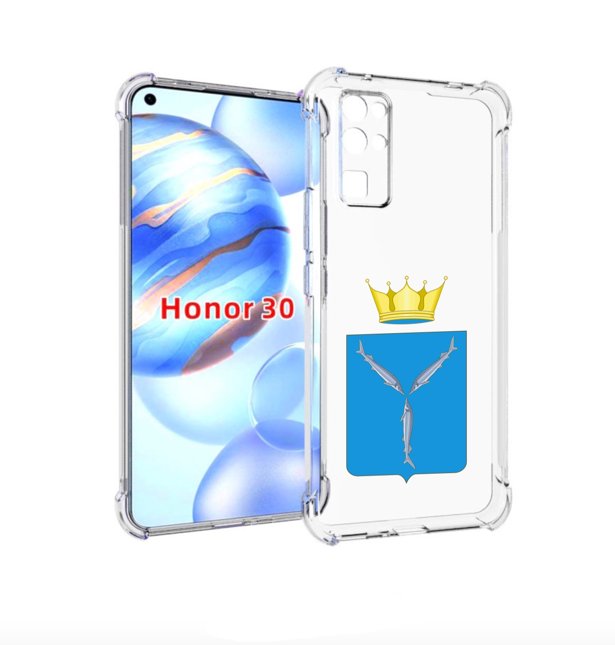 

Чехол бампер MyPads герб-саратовская-область для Honor 30 (BMH-A, Прозрачный, Tocco