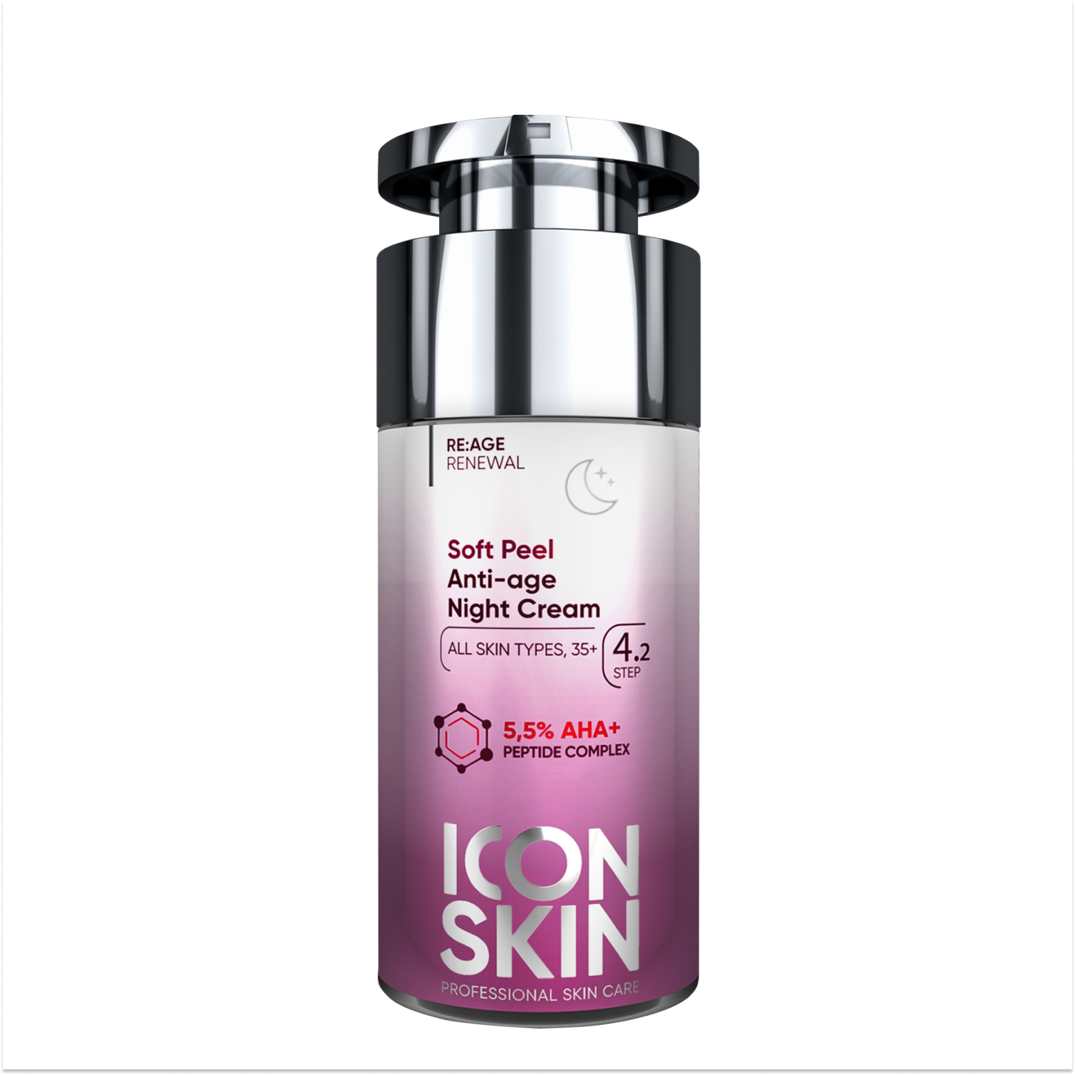 фото Омолаживающий ночной крем soft peel, 30 мл icon skin