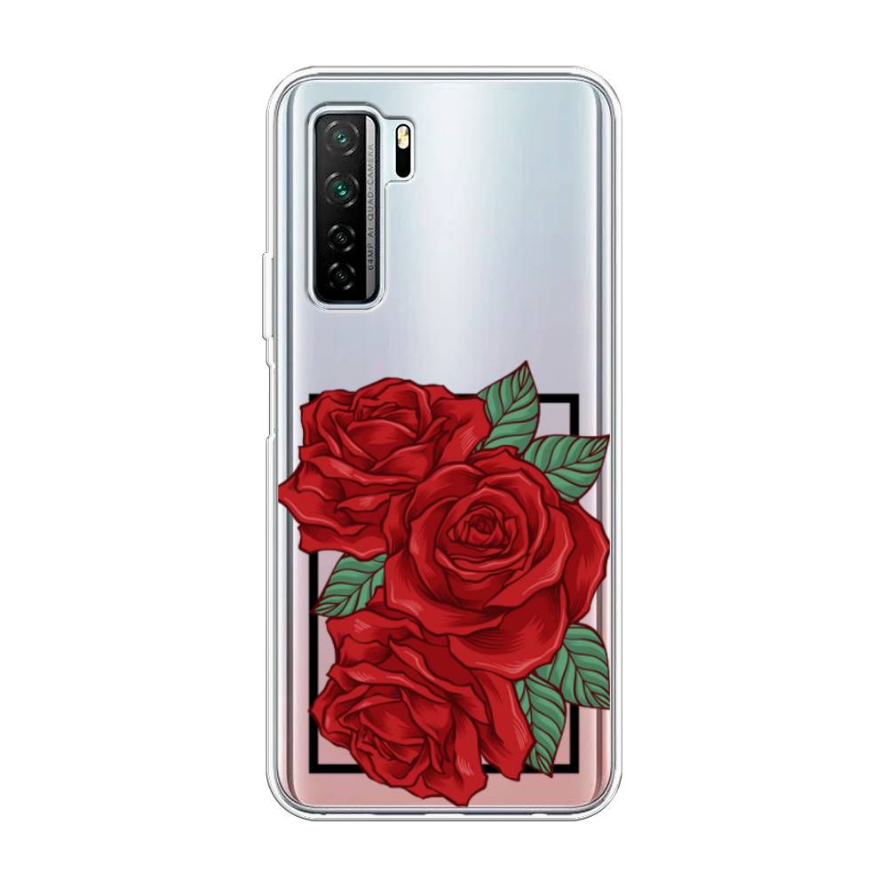 

Чехол на Huawei Nova 7 SE/P40 Lite 5G/Honor 30S Global "Три алые розы", Красный, 6102950-2