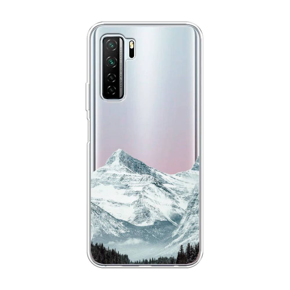 

Чехол на Huawei Nova 7 SE "Горы арт 1", Белый;зеленый, 6102950-2