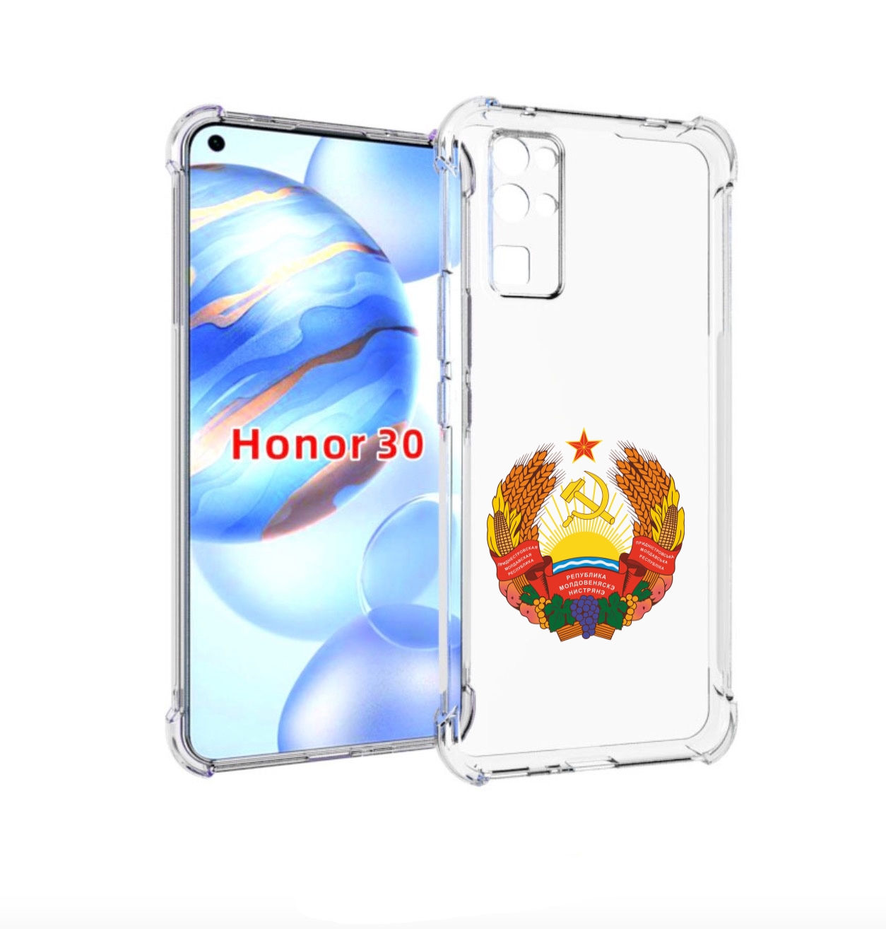 

Чехол бампер MyPads герб-приднестровья для Honor 30 (BMH-AN10) п, Прозрачный, Tocco