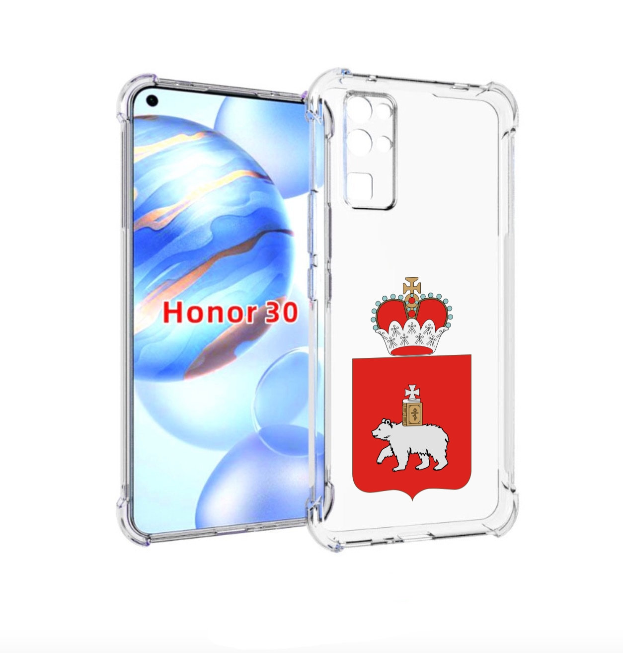 

Чехол бампер MyPads герб-пермскии-краи для Honor 30 (BMH-AN10), Прозрачный, Tocco