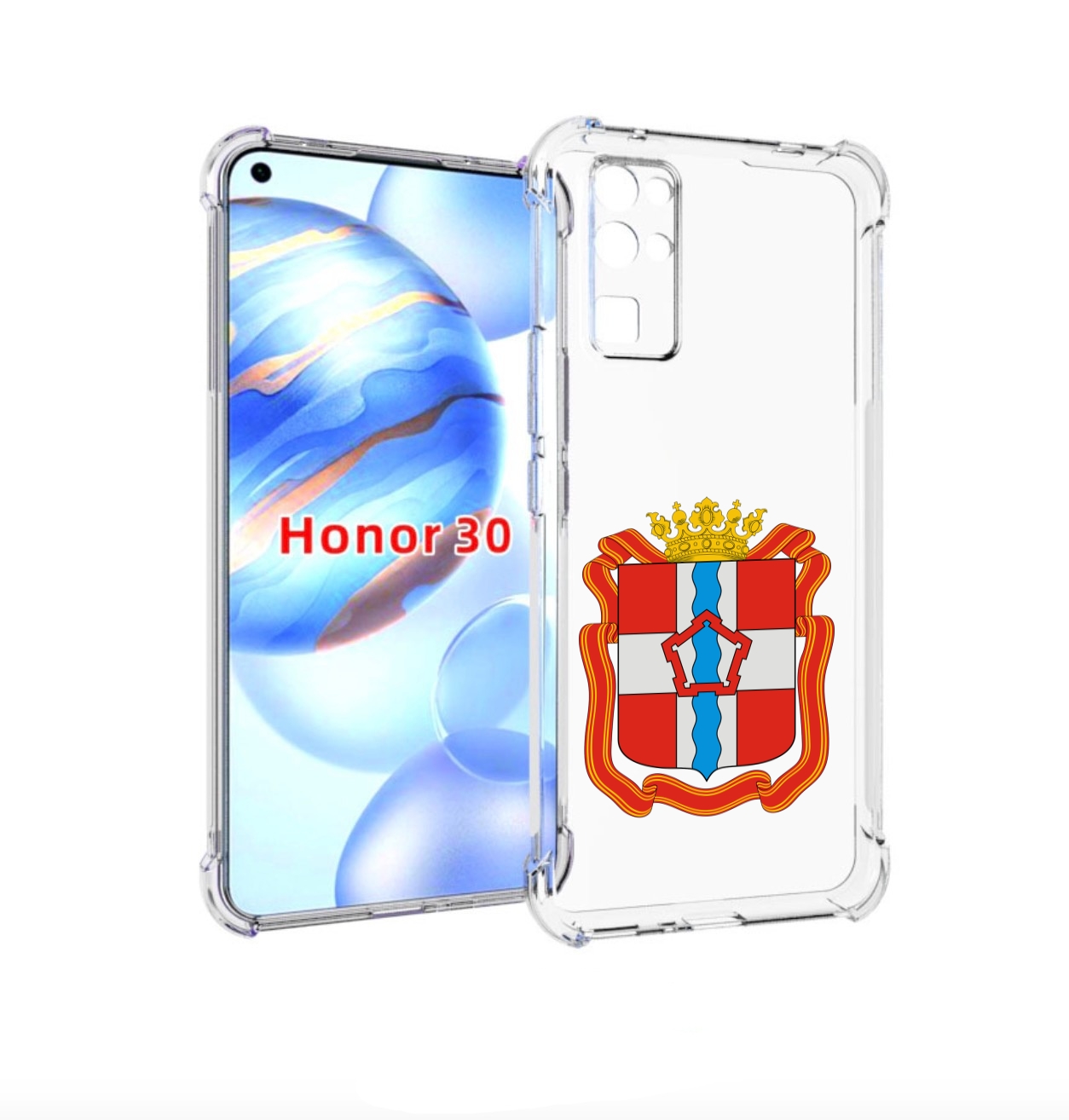 

Чехол бампер MyPads герб-омскои-области для Honor 30 (BMH-AN10), Прозрачный, Tocco