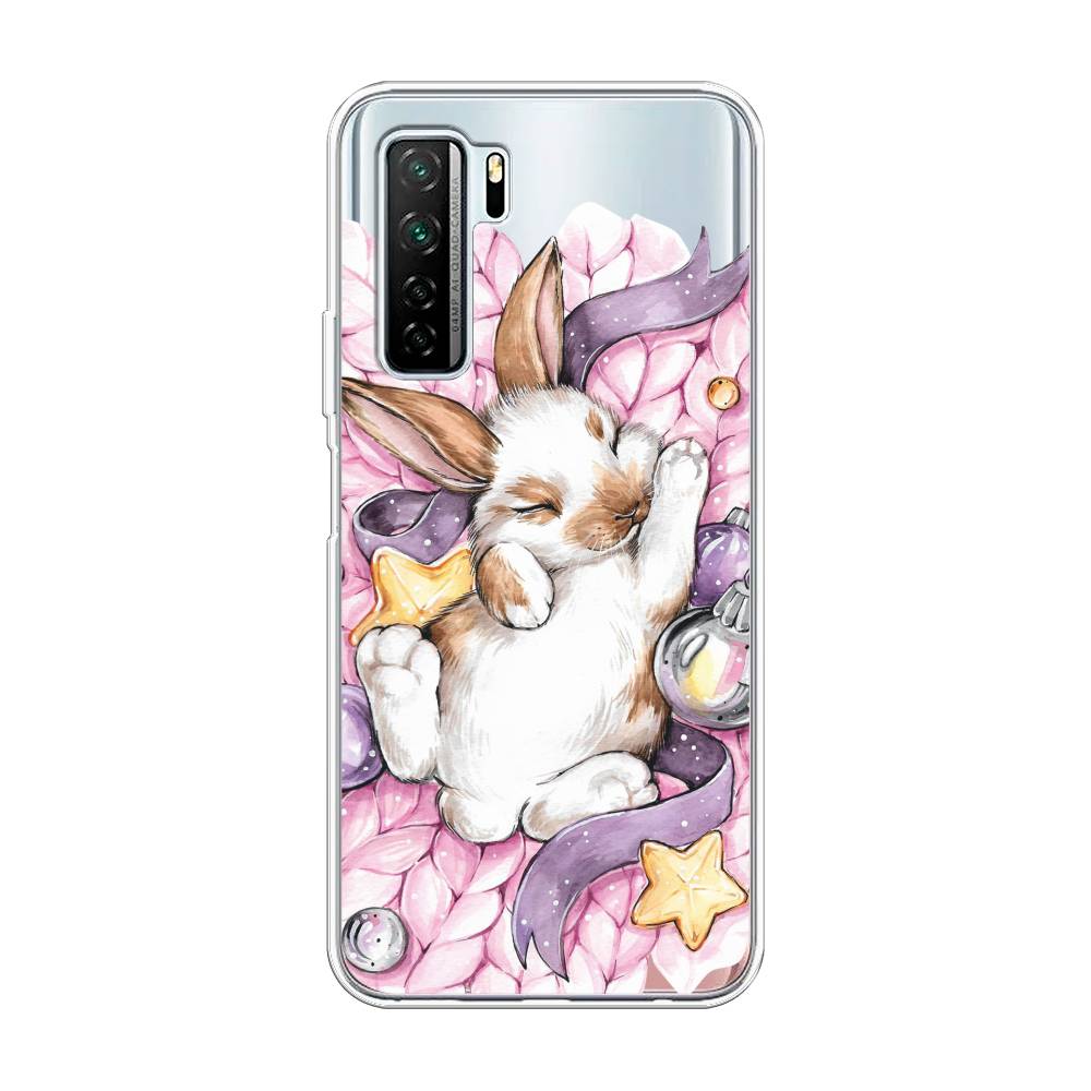 

Чехол на Huawei Nova 7 SE "Кролик спит", Розовый;белый, 6102950-5
