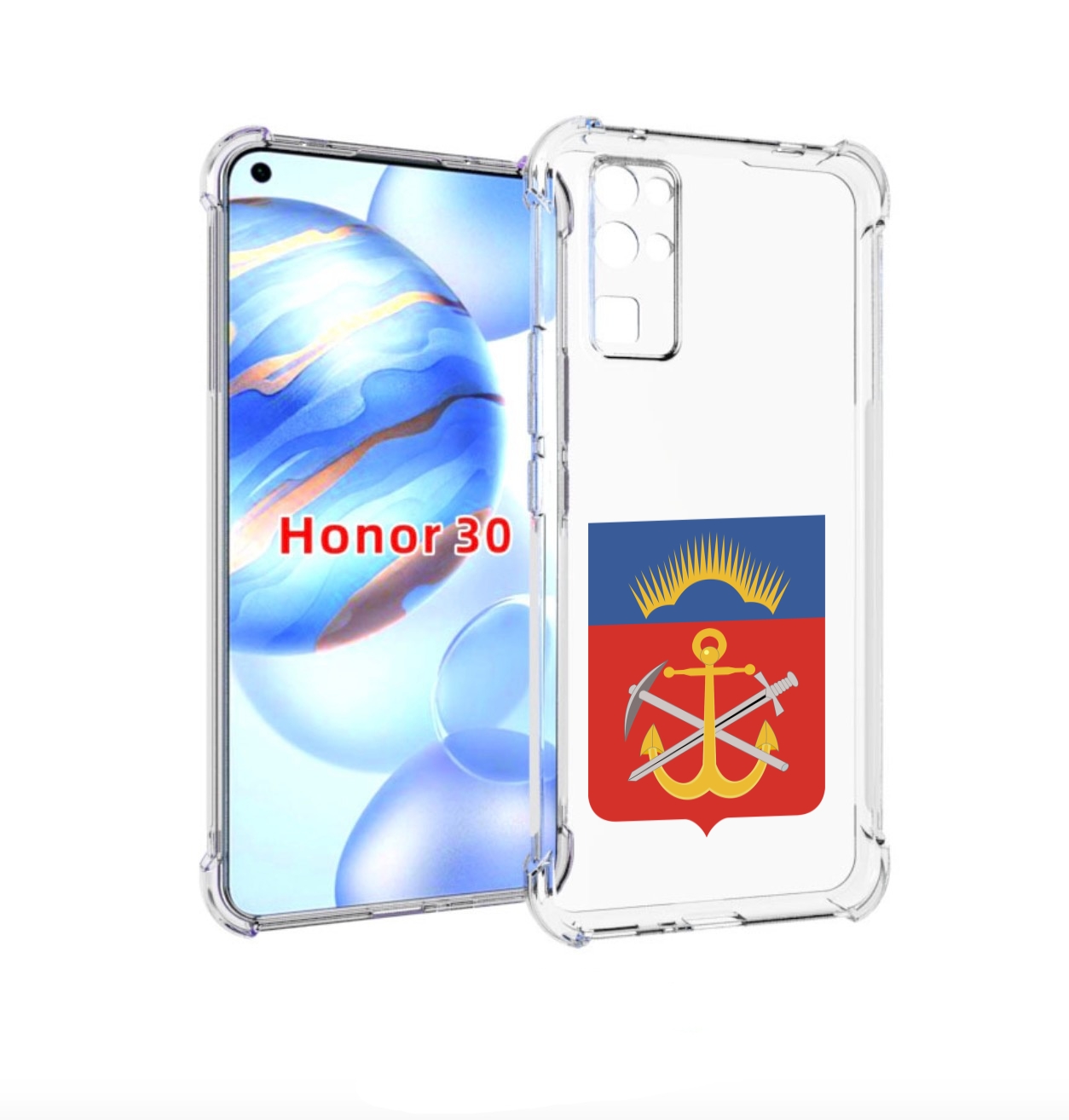 

Чехол бампер MyPads герб-мурманская-область для Honor 30 (BMH-AN, Прозрачный, Tocco