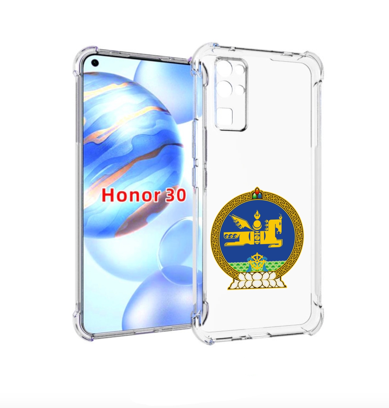 Чехол бампер MyPads герб-монголия для Honor 30 (BMH-AN10) против