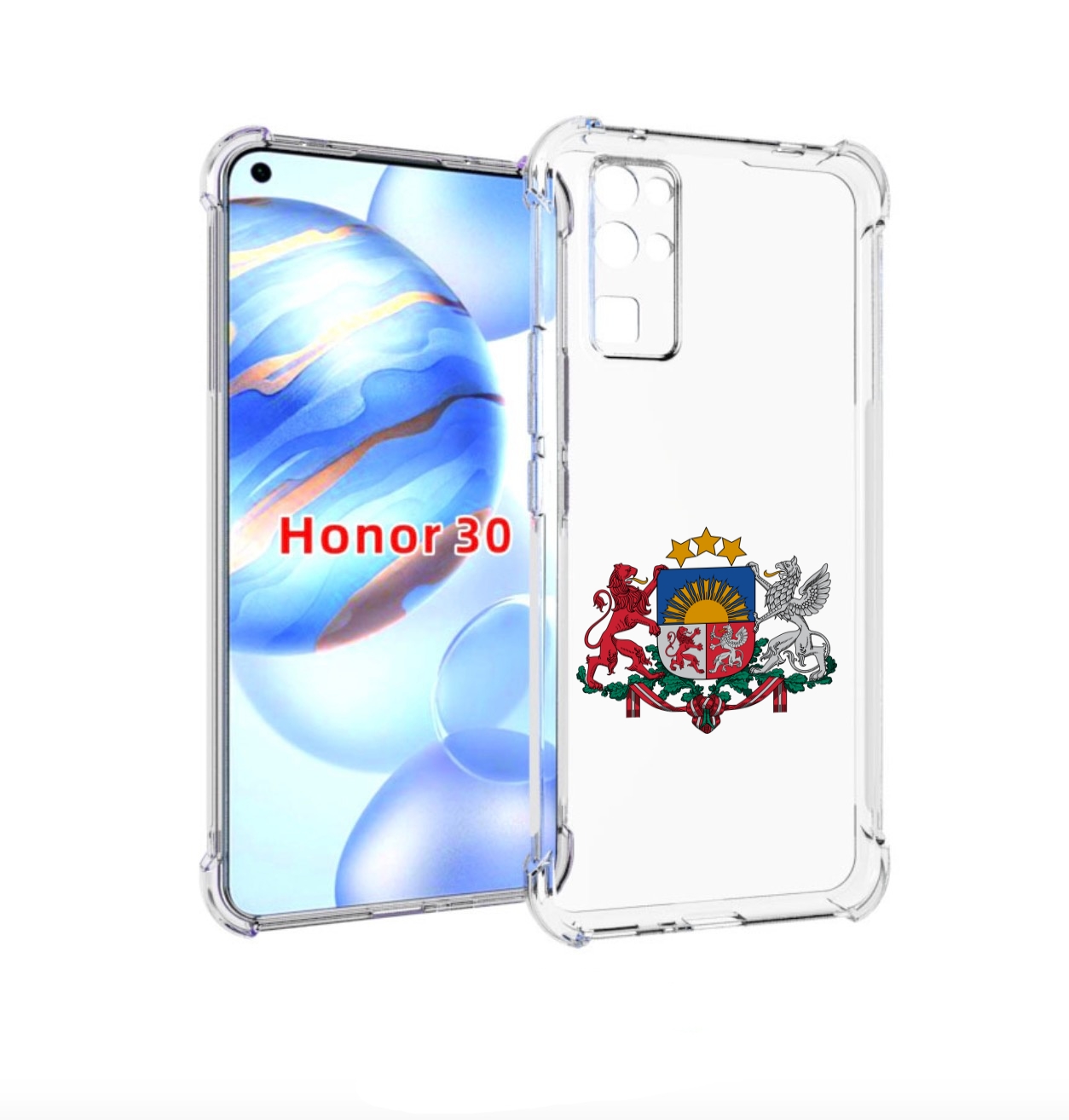 

Чехол бампер MyPads герб-латвии для Honor 30 (BMH-AN10) противоу, Прозрачный, Tocco