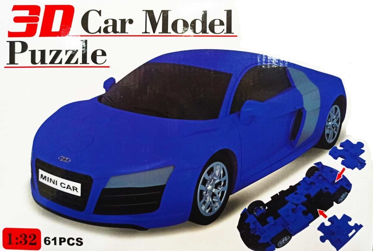 Пазл 3D ABtoys Модель автомобиля 61 деталь, масштаб 1:32 - Ba2618