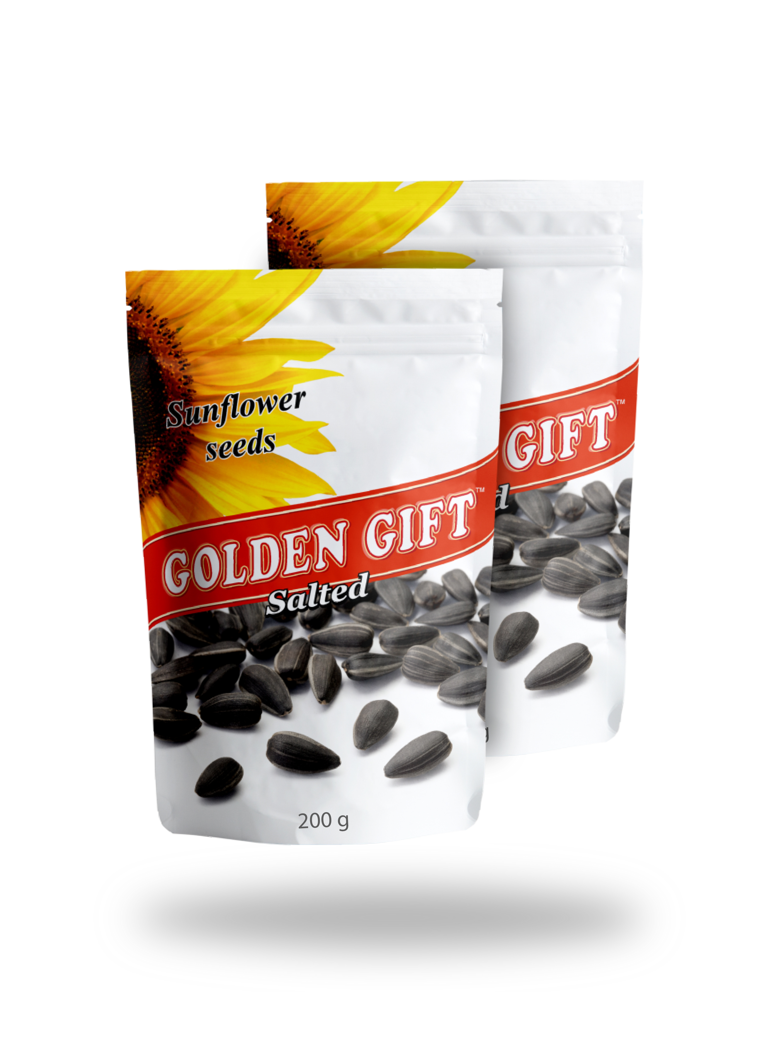 Семечки Golden Gift крупные, жареные с солью, 200 г х 2 шт