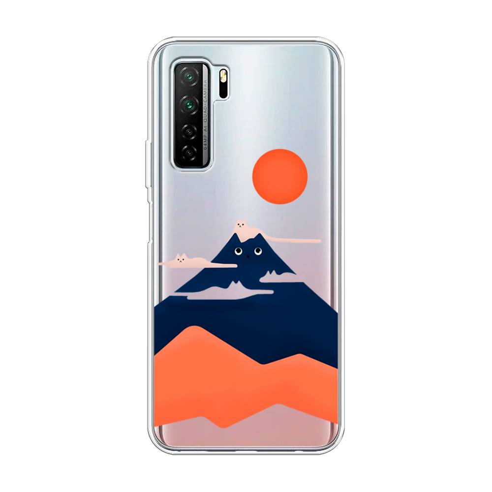 

Чехол на Huawei Nova 7 SE "Кот-гора", Черный;оранжевый, 6102950-4