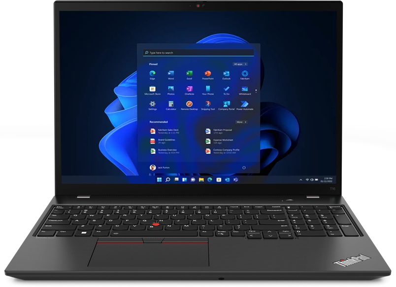 Ноутбук LENOVO ThinkPad T16 Gen 2, LTE Ready черный (21HJS6SP00)