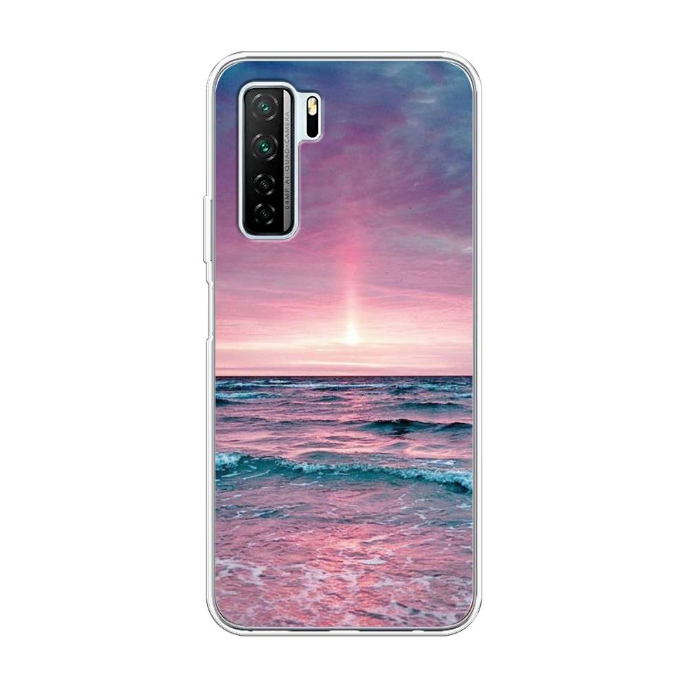 

Чехол на Huawei Nova 7 SE "Восход 3", Розовый;голубой, 6102950-2