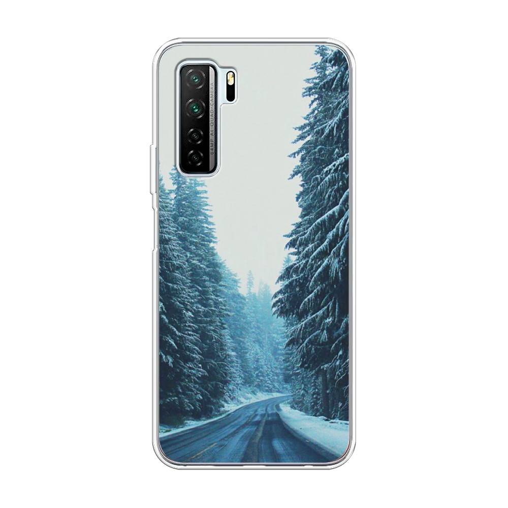 

Чехол на Huawei Nova 7 SE "Зима 9", Бежевый;голубой;черный, 6102950-2