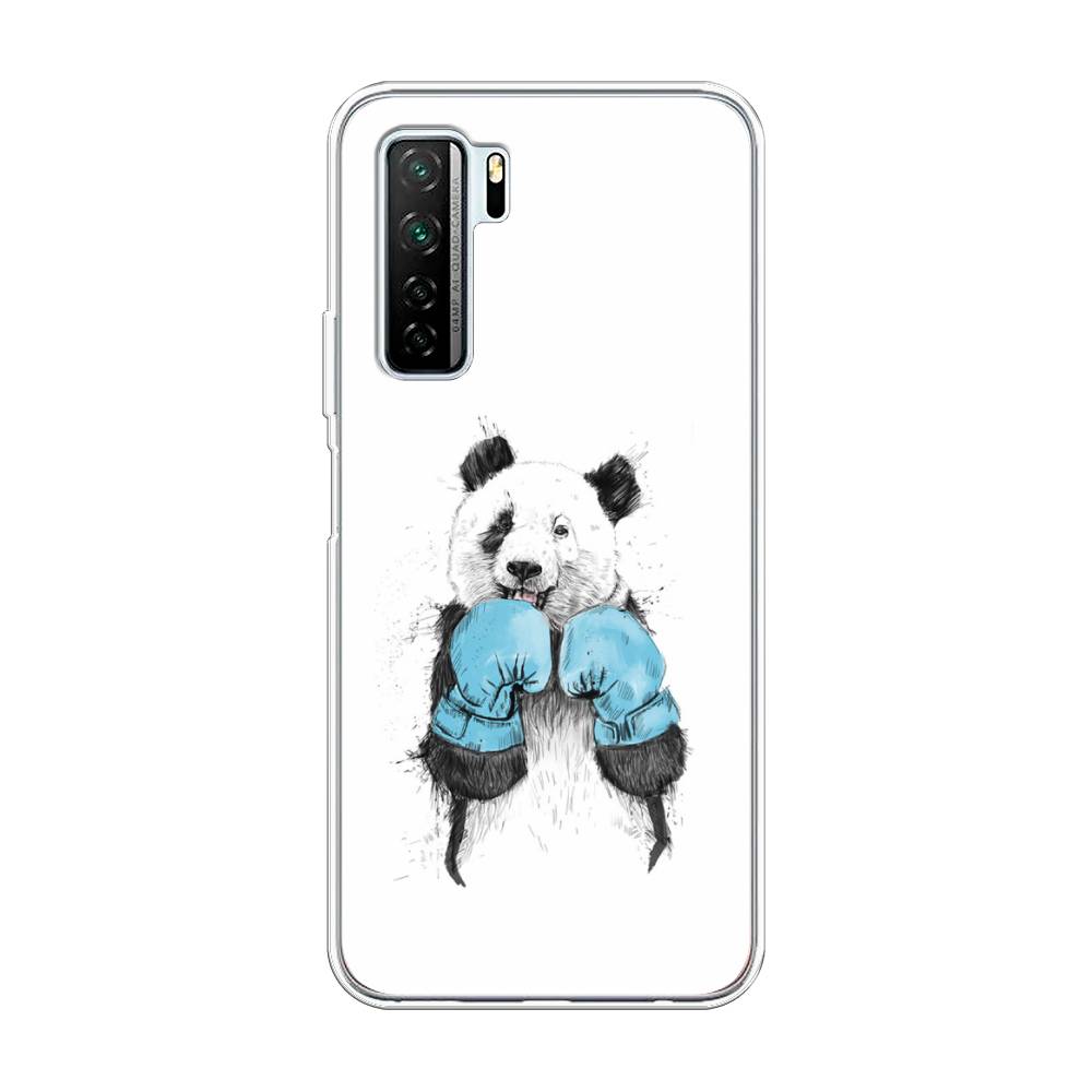 

Чехол на Huawei Nova 7 SE "Панда боксер", Голубой;белый;серый, 6102950-1