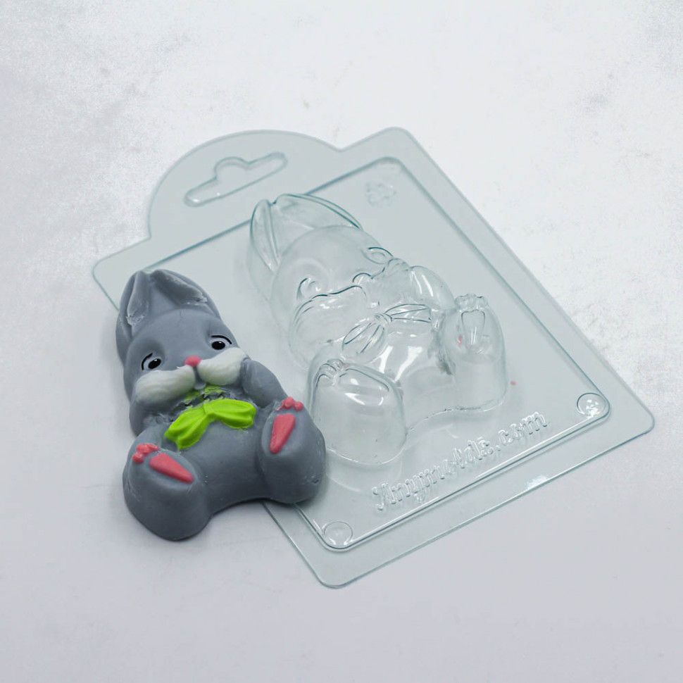 

Форма для шоколада, мармелада AnyMolds зайчик из толстого пластика, Прозрачный