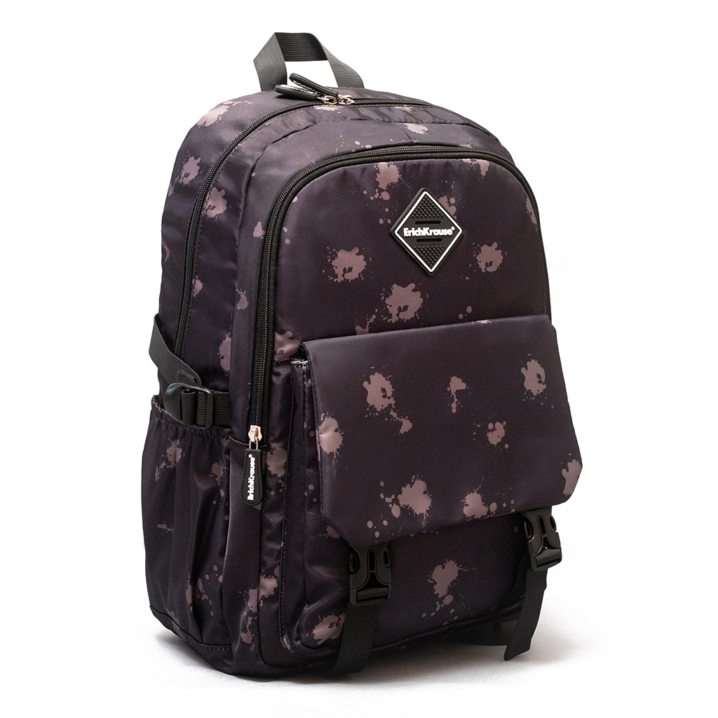 

Рюкзак EK SchoolLine 24L Spots on Black 58806 с двумя отделами и грудной перемычкой, Черный, SchoolLine