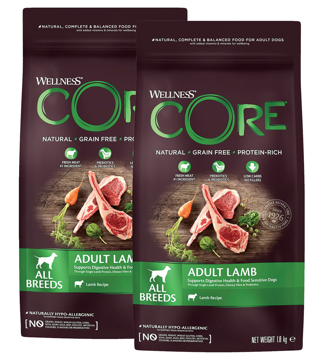 

CORE CORE LAMB DOG ADULT беззерновой для взрослых собак всех пород с ягненком и яблоком (1