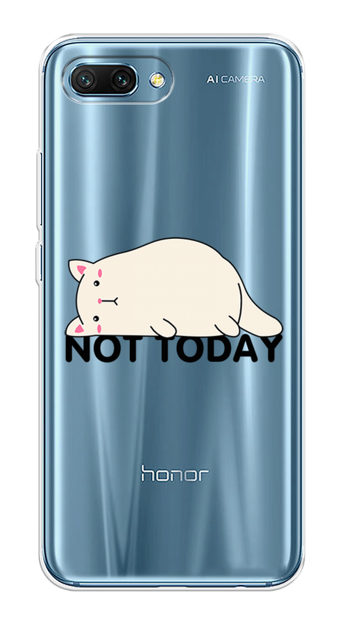 

Чехол на Honor 10 "Cat not today", Белый;розовый;черный, 65350-1