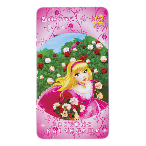 

Карандаши цветные 12 цветов Brauberg Rose Angel d=3мм 6гр 6 уп., Красный;розовый;оранжевый;желтый;зеленый;голубой;фиолетовый;синий;коричневый;черный;серый