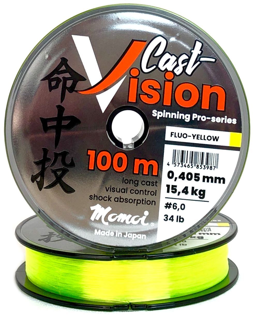 Монофильная леска для рыбалки Momoi Cast Vision 0.405 мм, 15.4 кг, 100 м