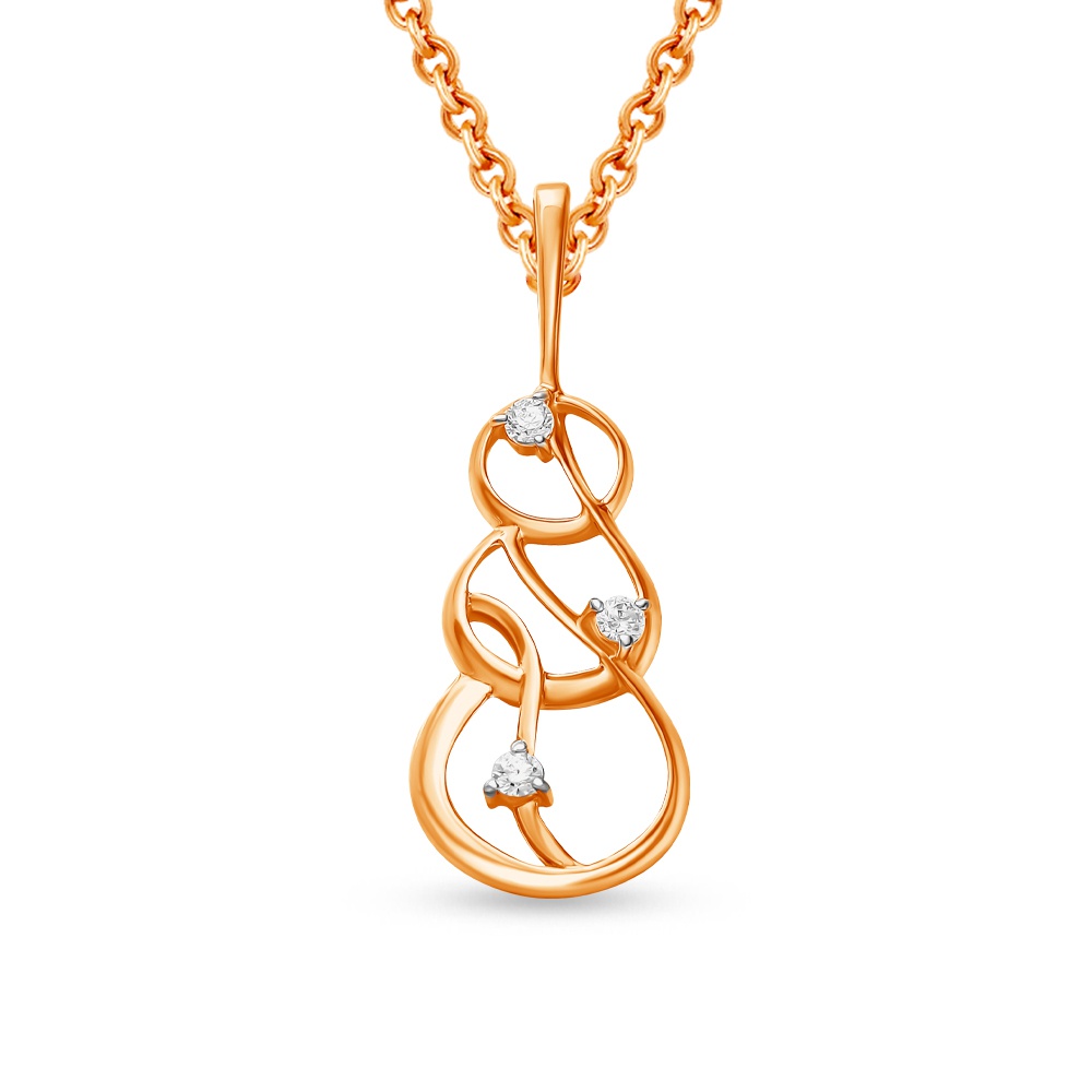

Подвеска из красного золота 585Gold 303003165, фианит, 303003165