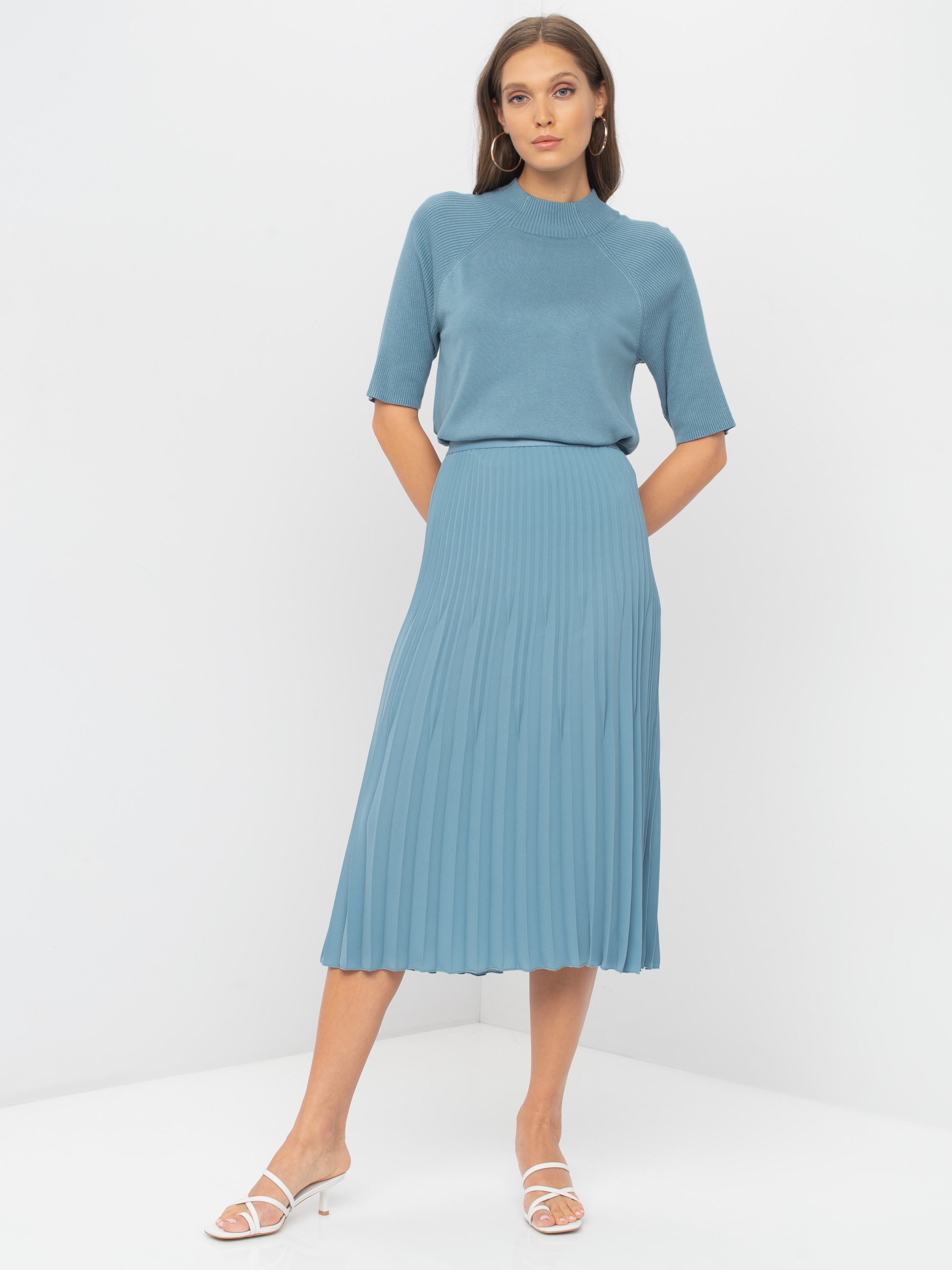 

Юбка женская Gerry Weber 810001-31509-80913 голубая 44, 810001-31509-80913