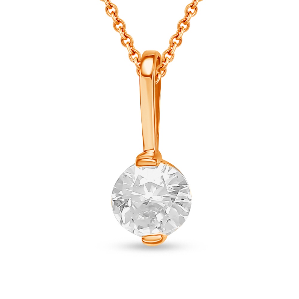 

Подвеска из красного золота 585Gold 303003196, фианит, 303003196