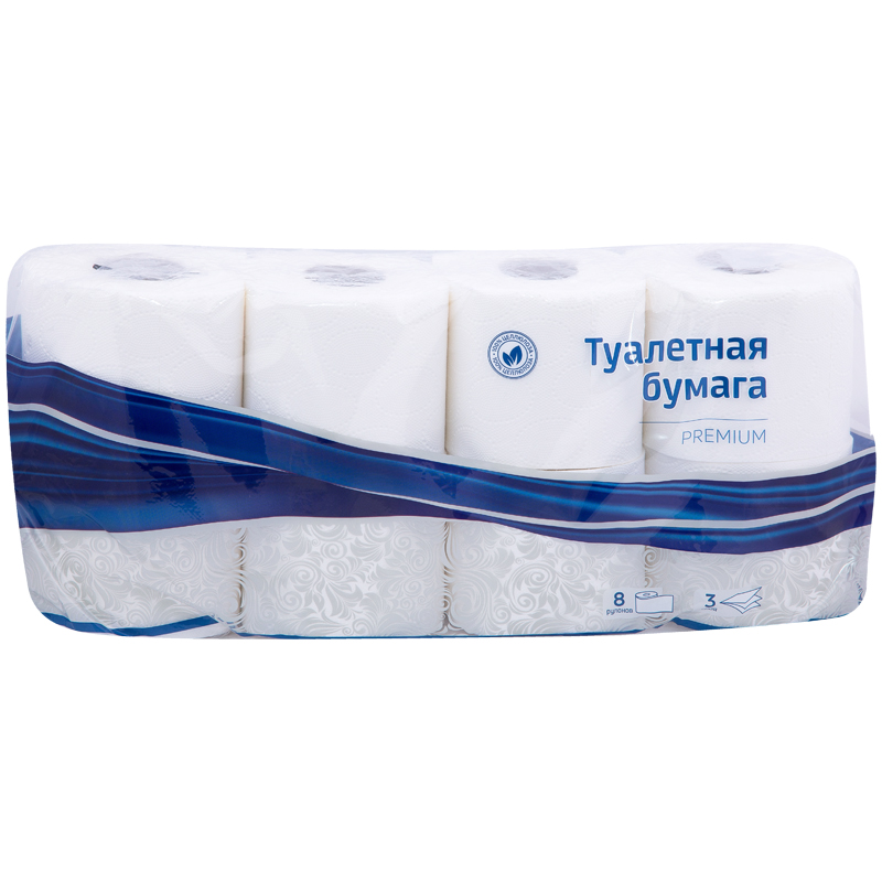 Бумага туалетная 3-слойная OfficeClean Premium белая 14.5м 8 рул/уп 6 уп. бахилы officeclean стандарт 20мкм пнд голубые 40 1 см 400 шт