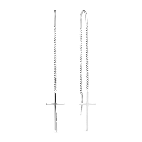 

Серьги из серебра без вставки ЯХОНТ Ювелирный 262034, 262034