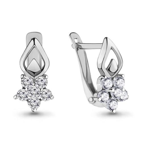

Серьги из серебра с фианитом ЯХОНТ Ювелирный 246634, 246634