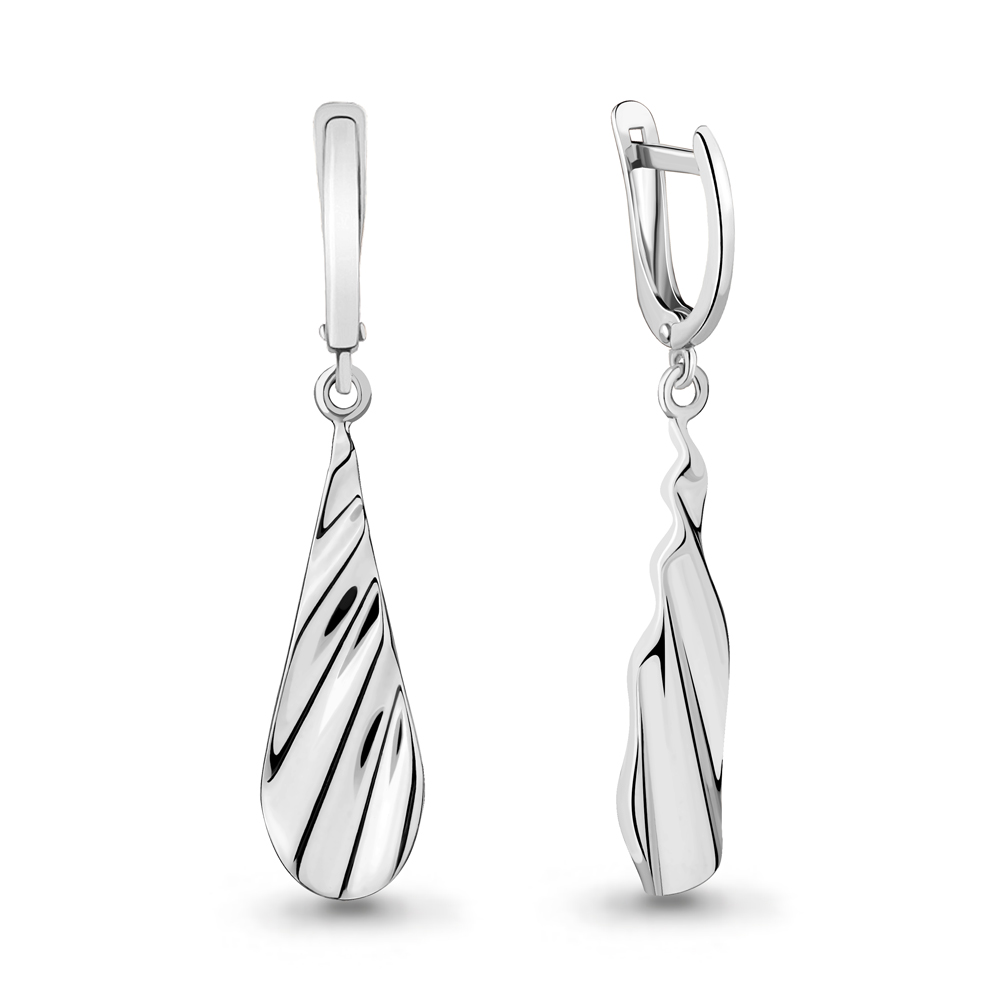 

Серьги из серебра без вставки ЯХОНТ Ювелирный 241890, 241890
