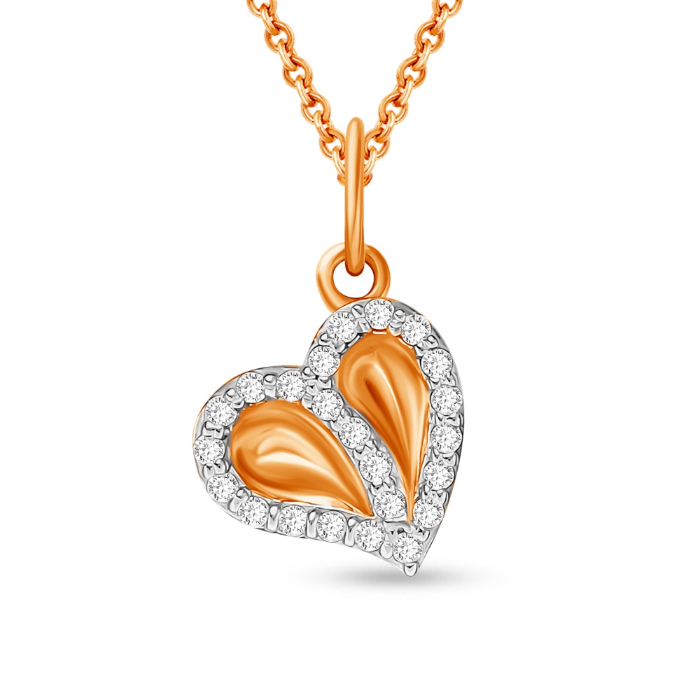 

Подвеска из красного золота 585Gold 303003096, фианит, 303003096