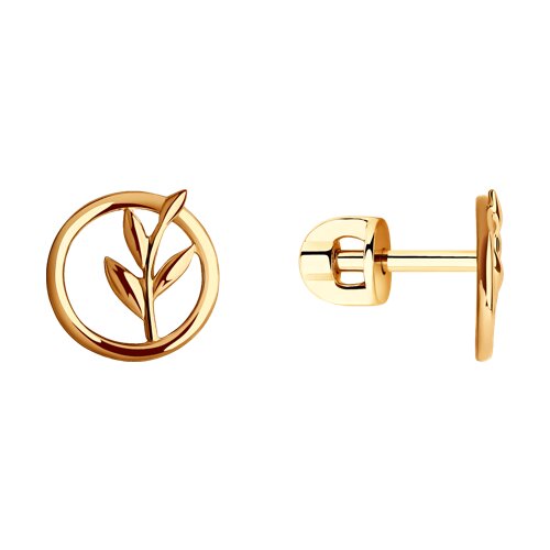 

Серьги из красного золота ЯХОНТ Золотой 2698045, 2698045