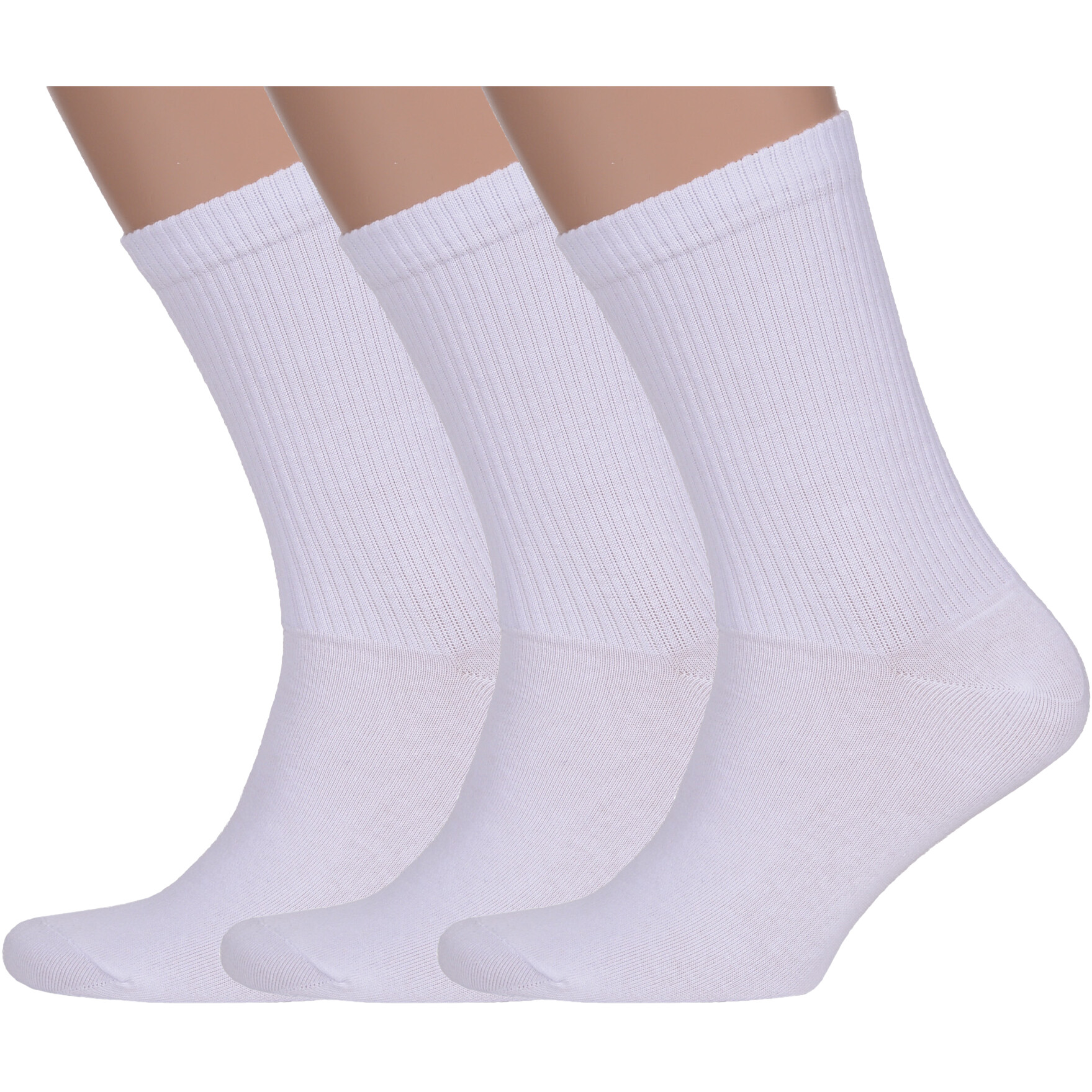Комплект носков мужских VIRTUOSO 3-nm-50 белых 29 3 пары