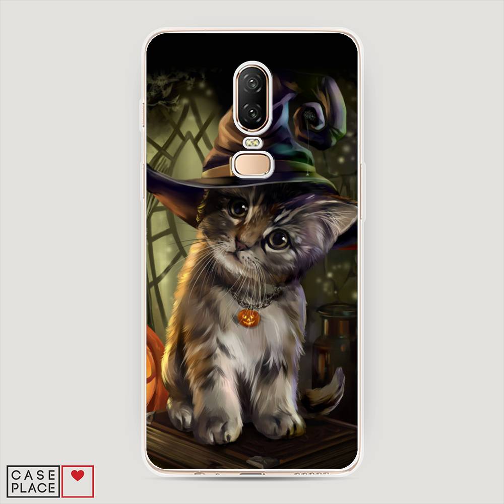 

Чехол Awog на OnePlus 6 / ВанПлас 6 "Кот на Хэллоуин", Зеленый;серый, 150550-2